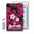 Luggage Tag - 3D Lenticular White and Pink Flowers Image (Blank)
